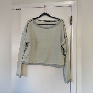 Rag & Bone Size M Grey Boatneck Sweatshirt